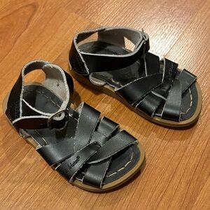 Salt Water Kids Black Strappy Buckle Sandals
